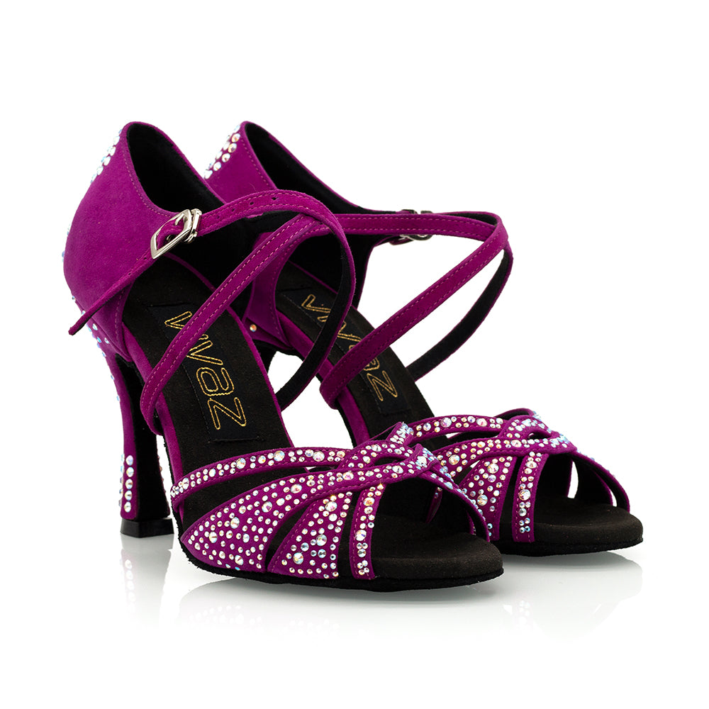 Purple latin dance on sale shoes